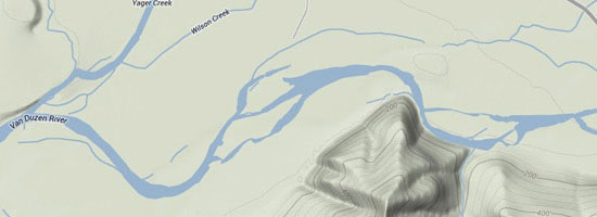 Van Duzen River Map